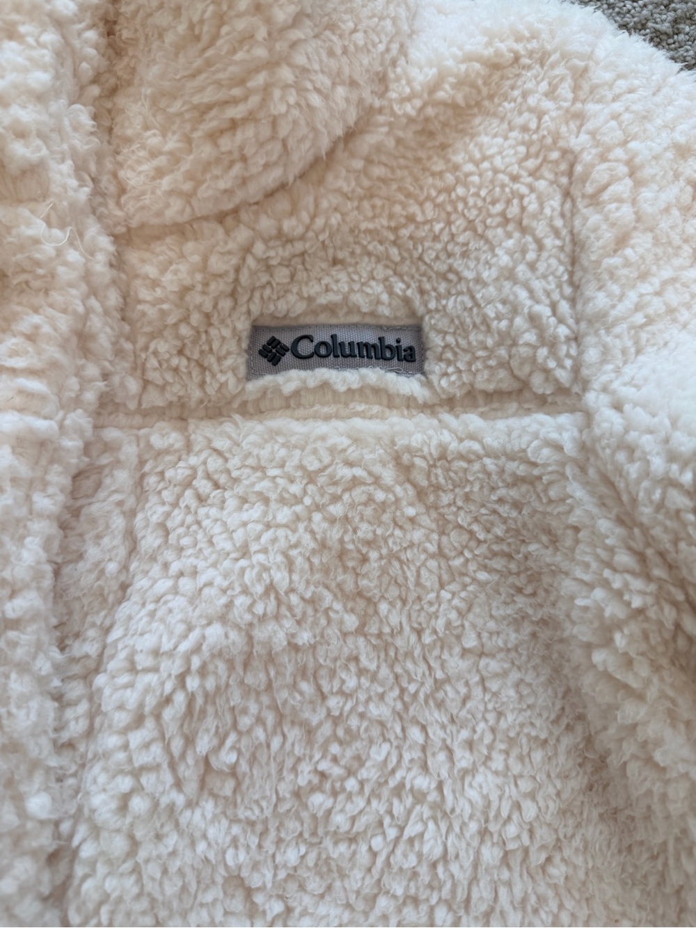 NWOT Columbia womans Cream Sherpa Fleece Jacket - Picture 6 of 7
